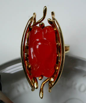 Bague cornaline 1966 Bague cornaline 1966